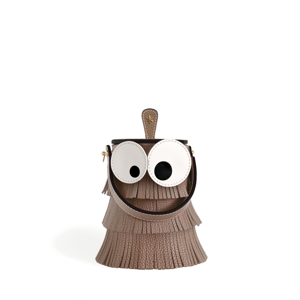 'Octopuce' Sac seau Cuir Nappa Volcan & Or