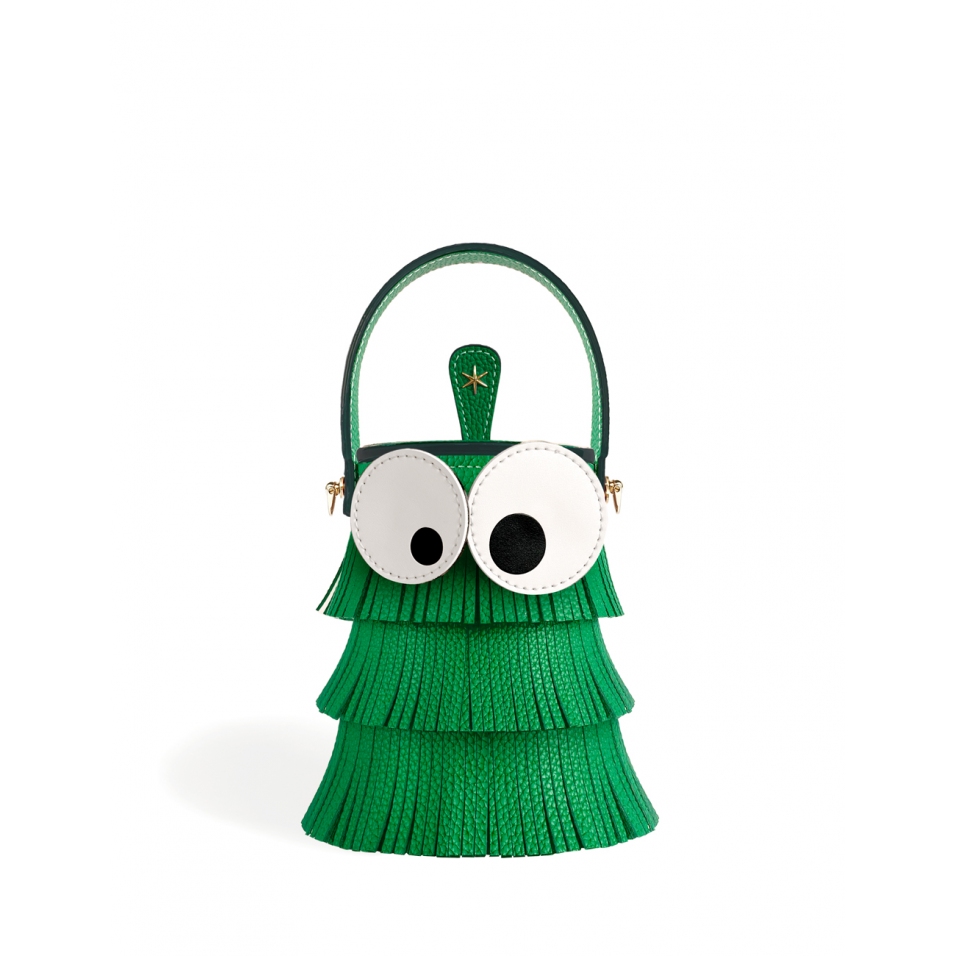 'Octopuce' Sac seau Cuir Nappa Lagon & Or