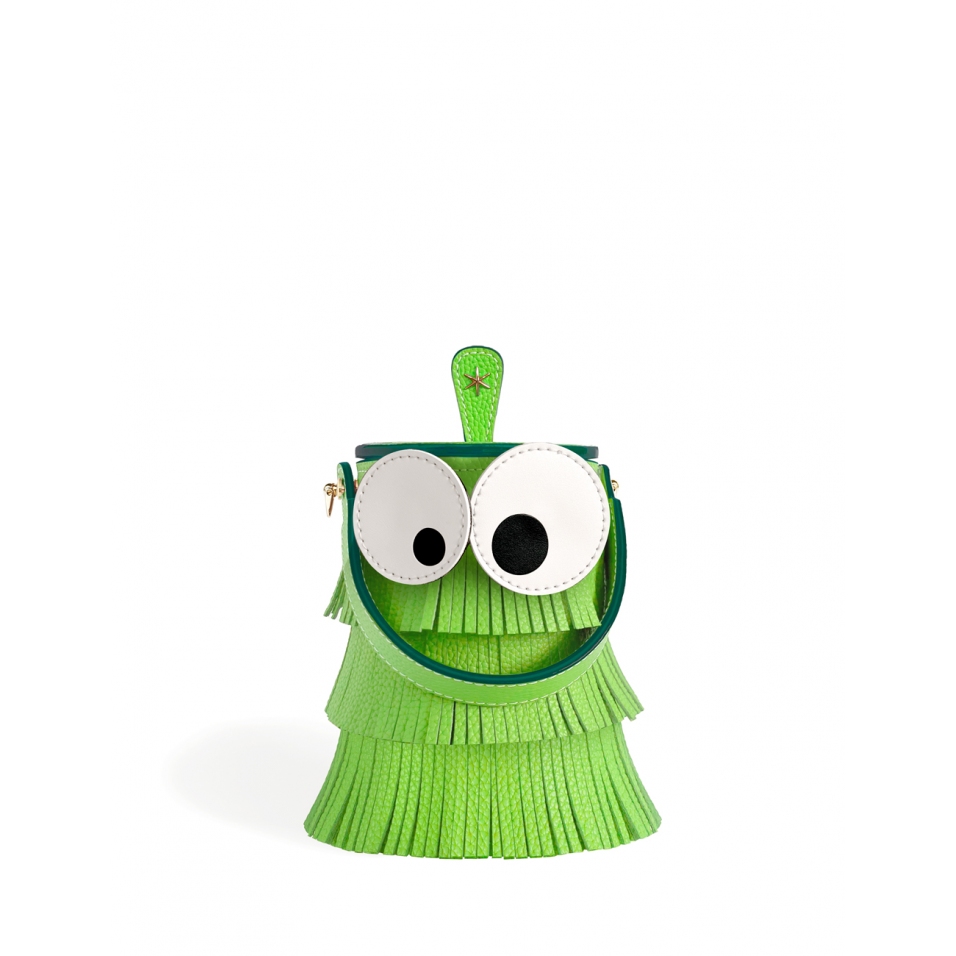 'Octopuce' Sac seau Cuir Nappa Pomme & Or