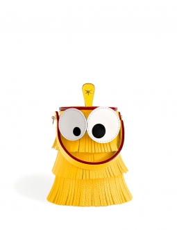 'Octopuce' Sac seau Cuir Nappa Miel  & Or