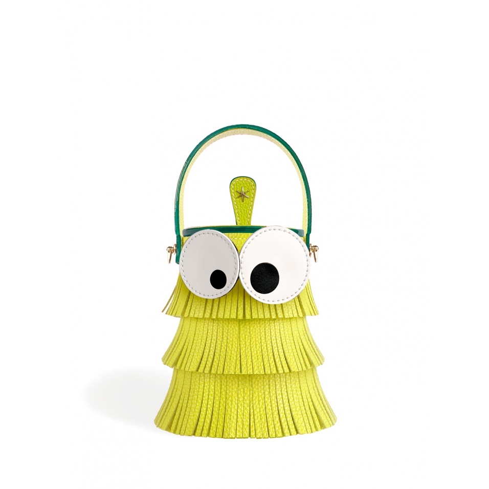 'Octopuce' Sac seau Cuir Nappa Paille & Or