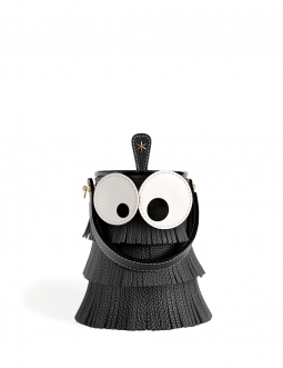 'Octopuce' Sac seau Cuir Nappa Ébène & Or