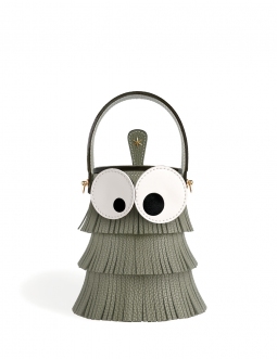'Octopuce' Sac seau Cuir Nappa Éléphant & Or