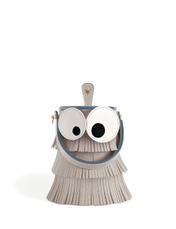 'Octopuce' Sac seau Cuir Nappa Perle  & Or