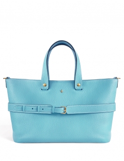 'Caravelle' Sac à main Cuir Nappa Azur & Or