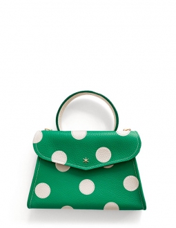 'Chantilly Pois' Sac à main Cuir Nappa Lagon & Or