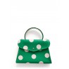 'Chantilly Pois' Nappa Leather handbag Green & Gold