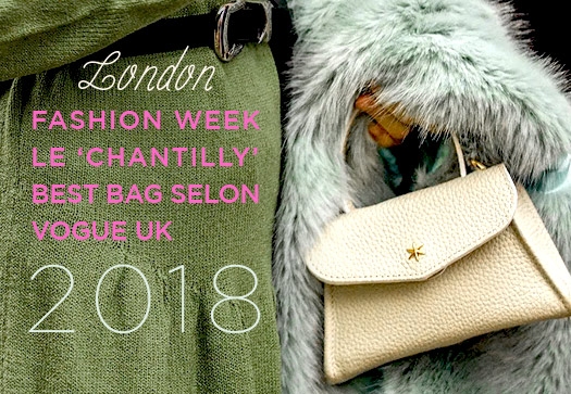 London Fashion Week AW 2018, le sac gb ‘Chantilly’ l’un des ‘best bags’ du  street style selon le magazine Vogue Anglais